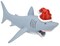 Tree Buddees Great White Shark Christmas Tree Topper - Large 10"